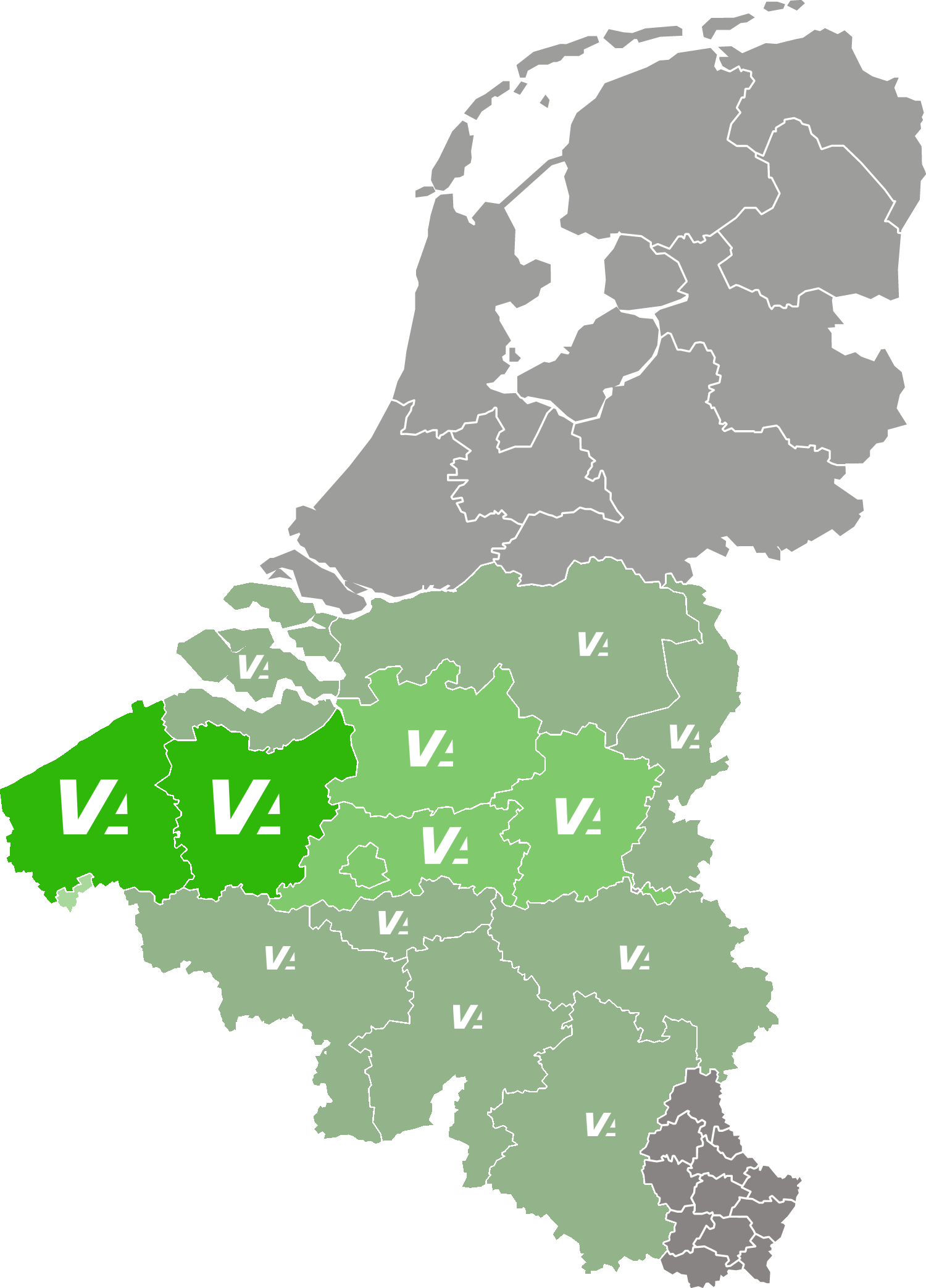 Vetria Benelux map